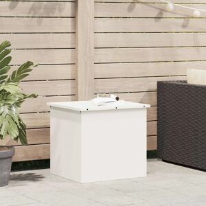 vidaXL Storage Box White 55x50.5x50cm Steel Outdoor vidaXL Storage Box White 55x50.5x50cm Steel Outdoor