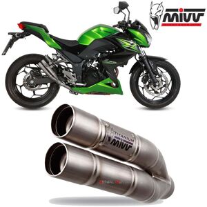 Mivv Exhaust Muffler Double Gun Titanium For Kawasaki Z 300 2015 > 2016 Mivv Exhaust Muffler Double Gun Titanium For Kawasaki Z 300 2015 > 2016