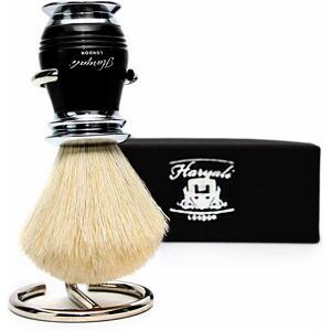 Haryali London Pure White Hair Shaving Brush For Men With Stainless Steel Handle In Black Color Haryali London Pure White Hair Shaving Brush For Men With Stainless Steel Handle In Black Color
