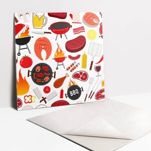 Tulup Peel & Stick Vinyl Kitchen Wall Renovation Tiles Durable Illustrated Grill 30x30 Tulup Peel & Stick Vinyl Kitchen Wall Renovation Tiles Durable Illustrated Grill 30x30