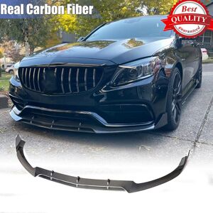 Speed_turning For Mercedes Benz C-Class W205 C63 Sedan 15-19 Real Carbon Front Bumper Lip Speed_turning For Mercedes Benz C-Class W205 C63 Sedan 15-19 Real Carbon Front Bumper Lip