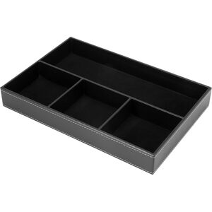 Sodial 4x(4 Slots Desk Drawer Organizer, Pu Leather Drawer Storage Organizer5043 Sodial 4x(4 Slots Desk Drawer Organizer, Pu Leather Drawer Storage Organizer5043