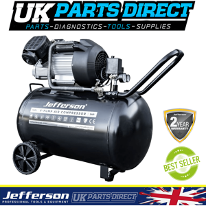 Jefferson Tools Jefferson 100 Litre 3hp V Pump Compressor 230v 8 Bar 2 Year Warranty Jefferson Tools Jefferson 100 Litre 3hp V Pump Compressor 230v 8 Bar 2 Year Warranty