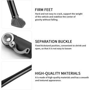 Black Rod Gray Foot Cnc Aluminum Alloy Kickstand Side Stand Accessory Fit F Sg Black Rod Gray Foot Cnc Aluminum Alloy Kickstand Side Stand Accessory Fit F Sg