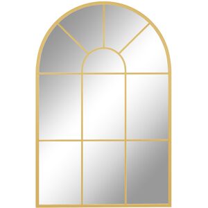 Homcom Modern Arched Window Wall Mirror For Bedroom, 91x60cm, Gold Tone Homcom Modern Arched Window Wall Mirror For Bedroom, 91x60cm, Gold Tone