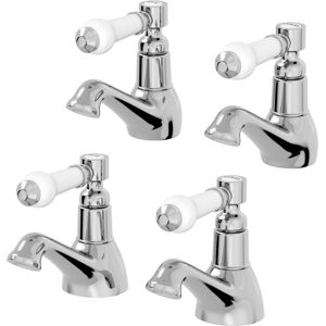 Affine Basin Taps & Bath Taps Set Chrome Traditional Wall Mounted Lever Handle Affine Basin Taps & Bath Taps Set Chrome Traditional Wall Mounted Lever Handle