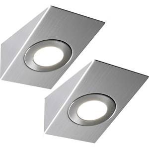 Does Not Apply 2 Pack Bright 2.6w Led Under Cabinet Wedge Spot Lights & Driver Kit Stainles Does Not Apply 2 Pack Bright 2.6w Led Under Cabinet Wedge Spot Lights & Driver Kit Stainles