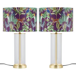 Firstchoicelighting Set Of 2 Modern Satin Brass Bedside Lamps Table Lights Safari Velvet Shades Firstchoicelighting Set Of 2 Modern Satin Brass Bedside Lamps Table Lights Safari Velvet Shades