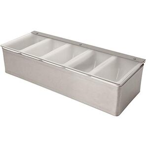 Beaumont Condiment Holder - 5 Removable Compartments, Stainless Steel, 1 Pint Beaumont Condiment Holder - 5 Removable Compartments, Stainless Steel, 1 Pint