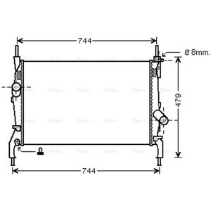 Ava Cooling Ava Coolant Radiator Fd2404 For Ford Transit 260 (2006) 2.2 Tdci Ava Cooling Ava Coolant Radiator Fd2404 For Ford Transit 260 (2006) 2.2 Tdci
