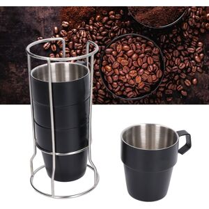 Hg 4pcs/set 300ml Stainless Steel Coffee Cup Thickened Heat Insulation Double Hg 4pcs/set 300ml Stainless Steel Coffee Cup Thickened Heat Insulation Double