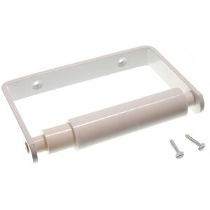 Onestopdiy New 48 X White Metal Toilet Roll Holders With Black Sprung Roller + Screws - One Onestopdiy New 48 X White Metal Toilet Roll Holders With Black Sprung Roller + Screws - One