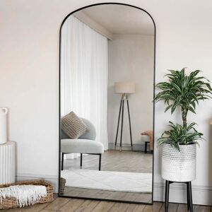 Jōbū Home Yōko - Full Length Black Metal Gentle Arch Mirror - 180cm X 90cm Jōbū Home Yōko - Full Length Black Metal Gentle Arch Mirror - 180cm X 90cm