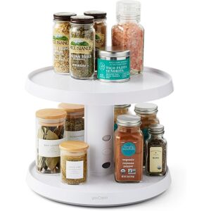 Youcopia 2-Tier Height Adjustable Crazy Susan, Lazy Susan Turntable Organiser Fo Youcopia 2-Tier Height Adjustable Crazy Susan, Lazy Susan Turntable Organiser Fo