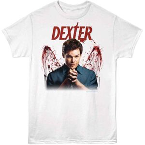 Dexter - Blood Wings - American Classics - White Adult Short Sleeve T-Shirt Dexter - Blood Wings - American Classics - White Adult Short Sleeve T-Shirt