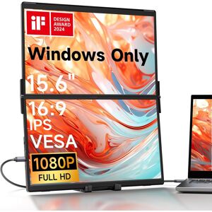 Flipgo 15.6" Lite Dual 1080p Ips Portable Monitor, Triple Laptop Screen Extender Flipgo 15.6" Lite Dual 1080p Ips Portable Monitor, Triple Laptop Screen Extender