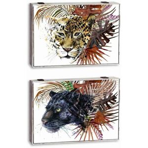 Decorative Box Dkd Home Decor White Multicolour Mdf Wood Tropical Wild Counte Decorative Box Dkd Home Decor White Multicolour Mdf Wood Tropical Wild Counte