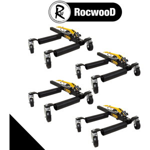 4pcs Mechanical Wheel Dolly Rocwood Heavy Duty Vehicle Positioning Car 2720kg 4pcs Mechanical Wheel Dolly Rocwood Heavy Duty Vehicle Positioning Car 2720kg