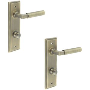 2 Pack Antique Brass Bathroom Door Handle With Backplate And Turn Rele Variant 3 2 Pack Antique Brass Bathroom Door Handle With Backplate And Turn Rele Variant 3