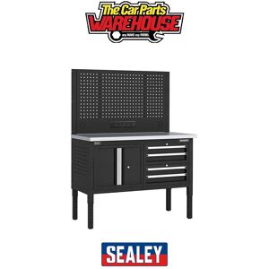 Sealey Apmwb50combo1ss Superline Pro Modular Workbench 4 Drawers Ss Top 1265mm Sealey Apmwb50combo1ss Superline Pro Modular Workbench 4 Drawers Ss Top 1265mm