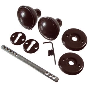 Onestopdiy 12 X Plastic Mortice Door Knob Sets With Spindle & Fixings Brown Onestopd Onestopdiy 12 X Plastic Mortice Door Knob Sets With Spindle & Fixings Brown Onestopd