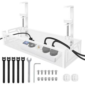 Under Desk Cable Management Tray – Metal Cable Tray For Wire Organizer,No Drill Under Desk Cable Management Tray – Metal Cable Tray For Wire Organizer,No Drill