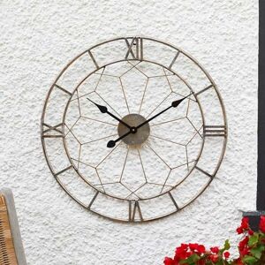 Garden Mile Large Garden Wall Clock 23.5'' Indoor Home Open Face Outdoor Round Decor Battery Garden Mile Large Garden Wall Clock 23.5'' Indoor Home Open Face Outdoor Round Decor Battery