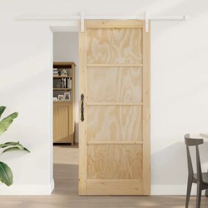 Sliding Door Manual Natural And White 83 X 202 Cm Vidaxl Sliding Door Manual Natural And White 83 X 202 Cm Vidaxl