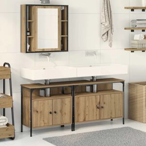 Bathroom Vanity Units With Shelf 3 Pcs Brown 80 X 30 X 60 Cm Vidaxl Bathroom Vanity Units With Shelf 3 Pcs Brown 80 X 30 X 60 Cm Vidaxl