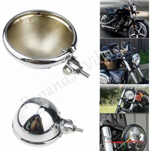 Papandacycle Front Round 5.75'' Headlight Bucket Chrome Shell For Harley Sportster Dyna Fxdf Papandacycle Front Round 5.75'' Headlight Bucket Chrome Shell For Harley Sportster Dyna Fxdf