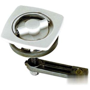 Lift And Turn Latch Chromed Brass+nylon 63x63 Mm - 1 Pc Osculati - 38.137.00 Lift And Turn Latch Chromed Brass+nylon 63x63 Mm - 1 Pc Osculati - 38.137.00