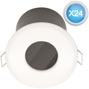 Firstchoicelighting Set Of 24 White Gu10 Fire Rated Ip65 Bathroom Recessed Ceiling Downlights Firstchoicelighting Set Of 24 White Gu10 Fire Rated Ip65 Bathroom Recessed Ceiling Downlights