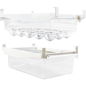 Sodial Fridge Organizer Set, Under-Shelf Drawer For Fruit, Eggs - Refrigerator6859 Sodial Fridge Organizer Set, Under-Shelf Drawer For Fruit, Eggs - Refrigerator6859
