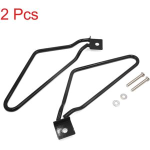 Uxcell 2pcs Metal Black Saddle Mount Side Bag Luggage Bracket For Motorcycle Scooter Uxcell 2pcs Metal Black Saddle Mount Side Bag Luggage Bracket For Motorcycle Scooter