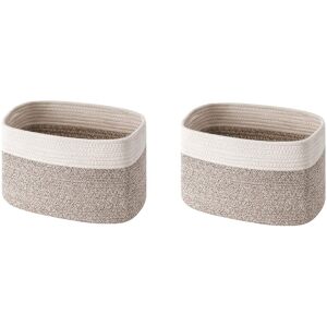 Sodial 2x Cotton Rope Storage Baskets Bin Storage Square Organizer Foldable3927 Sodial 2x Cotton Rope Storage Baskets Bin Storage Square Organizer Foldable3927