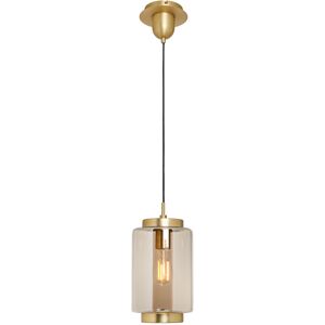 Litecraft Visconte Firenze Ceiling Pendant 1 Light With Smoke Tinted Shade - Matte Gold Litecraft Visconte Firenze Ceiling Pendant 1 Light With Smoke Tinted Shade - Matte Gold