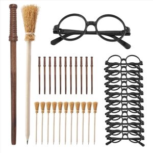 Sodial 2x(36 Pcs Witch Broom Pencil And Pencils And Glasses With Round Frame1675 Sodial 2x(36 Pcs Witch Broom Pencil And Pencils And Glasses With Round Frame1675