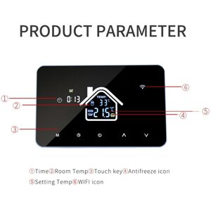 Smart Thermostat Temperature Controller For Water Heating Lcd Display Touch Smart Thermostat Temperature Controller For Water Heating Lcd Display Touch