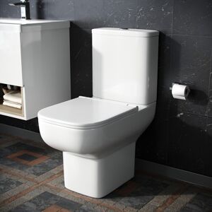 Nes Home Close Coupled Toilet Pan, Cistern & Soft Close Seat Nes Home Close Coupled Toilet Pan, Cistern & Soft Close Seat