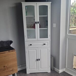 Kitchen Larder Cupboard Cabinet Pantry Utility Freestanding Unit Furniture White Kitchen Larder Cupboard Cabinet Pantry Utility Freestanding Unit Furniture White