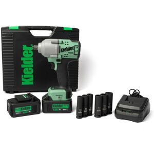 Kielder Type18 18v 1/2" Mid Torque Impact Wrench + 2 X 4.0ah + 6 X Sockets Kit Kielder Type18 18v 1/2" Mid Torque Impact Wrench + 2 X 4.0ah + 6 X Sockets Kit