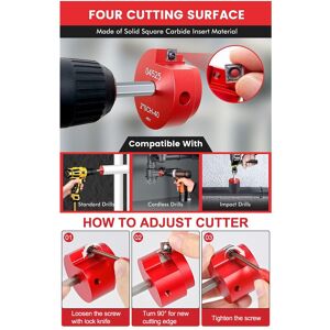 6pcs Pvc Pipe Reamer Set Cutter Tool Aluminum Fitting Socket Saver 3/4in 1in 6pcs Pvc Pipe Reamer Set Cutter Tool Aluminum Fitting Socket Saver 3/4in 1in