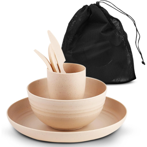 Does Not Apply 5pc Camping Cutlery Set For 1 With Travel Bag - Camping Plates And Bowls Set For Does Not Apply 5pc Camping Cutlery Set For 1 With Travel Bag - Camping Plates And Bowls Set For