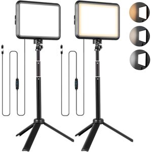 Niceveedi Photography Lighting Kit, 2-Pack Led Desktop Video Light 2800k-6500k Niceveedi Photography Lighting Kit, 2-Pack Led Desktop Video Light 2800k-6500k