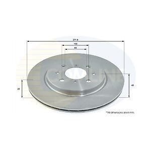 Comline Coated Brake Disc Front Axle To Fit Suzuki Swift 10-> Comline Coated Brake Disc Front Axle To Fit Suzuki Swift 10->