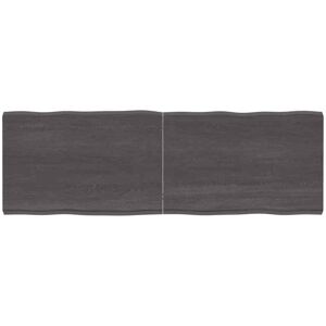 Table Top Dark Grey 180x60x(2-6) Cm Treated Solid Wood Live Edge Vidaxl Table Top Dark Grey 180x60x(2-6) Cm Treated Solid Wood Live Edge Vidaxl