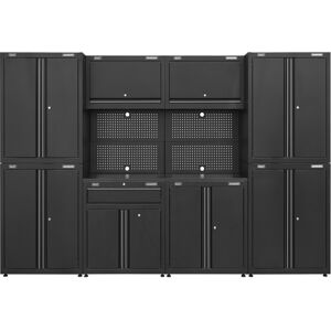 Thatcable 10 Piece Garage Storage System - Adjustable Feet - Pegboard Back Panel - Modular Thatcable 10 Piece Garage Storage System - Adjustable Feet - Pegboard Back Panel - Modular