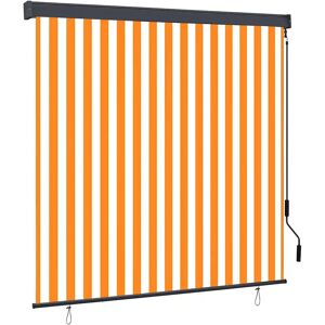 Outdoor Roller Blind Orange And White 180 X 250 Cm Fabric Vidaxl Outdoor Roller Blind Orange And White 180 X 250 Cm Fabric Vidaxl