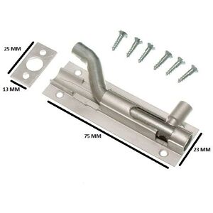 Onestopdiy Door Bolt Barrel Offset Cranked 75mm 3 Inch Aluminium With Screws Pack 50 Onestopdiy Door Bolt Barrel Offset Cranked 75mm 3 Inch Aluminium With Screws Pack 50