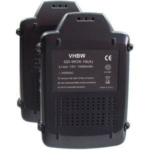 Vhbw 2x Battery For Worx Wx166.4 Wx166.9 Wx166.31 Wx170 Wx166.3 Wx167 1.5ah 18v Vhbw 2x Battery For Worx Wx166.4 Wx166.9 Wx166.31 Wx170 Wx166.3 Wx167 1.5ah 18v
